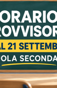 Orario provvisorio - secondaria dal 21 settembre